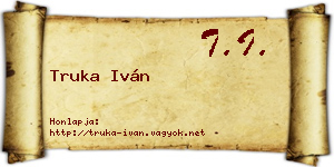 Truka Iván névjegykártya