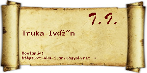 Truka Iván névjegykártya